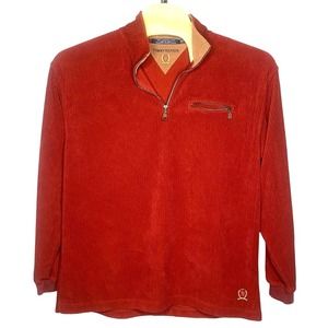 Tommy Hilfiger men's pullover Vintage Y2K Crest Quarter Zip Knit Long Sleeve 2XL